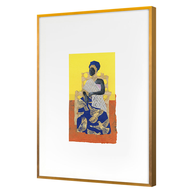 African Royals 4 Print by Ngo, PC, Gold Single Picture Framed, 48'' H x 33'' W