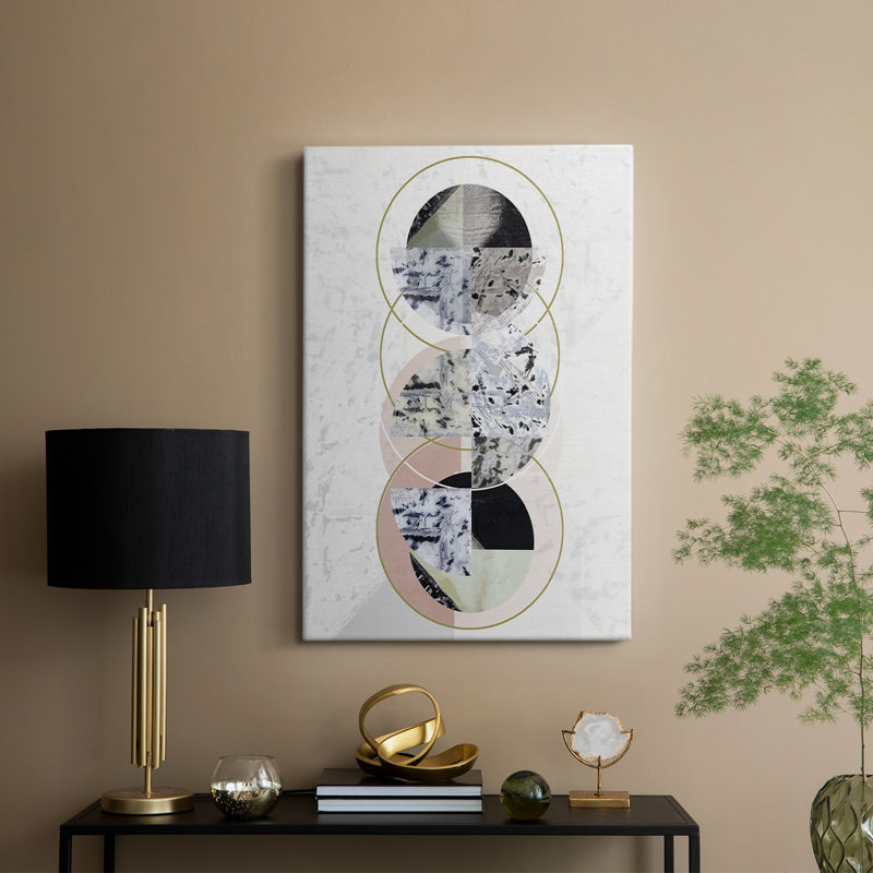 Inner Circles II -Custom Wrapped Gallery Cavas, 18" H x 12" W