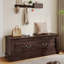 Banc de rangement Clovia 47,4 po en bois, coffre à couvercle rabattable pour entrée, chambre, salon-693743444