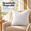 Ensemble de 1 coussin carré carré blanc 100% coton, 50% duvet et 50% plumes, tailles multiples-93653130
