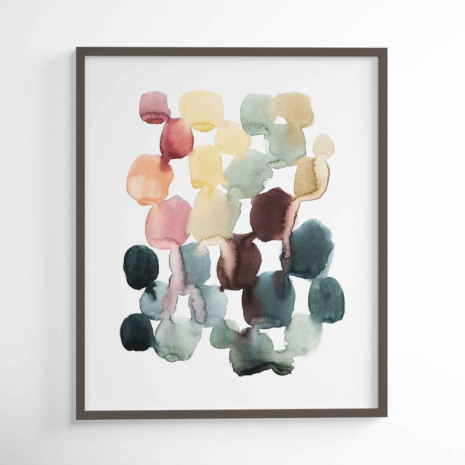 Desert Stones II by Grace Popp, Gray Framed Paper, 37" H x 31" W