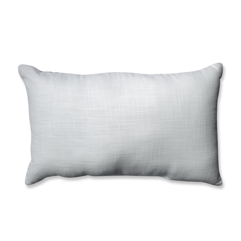  Tribal Stitches Cotton Lumbar Pillow, Cream/Gray