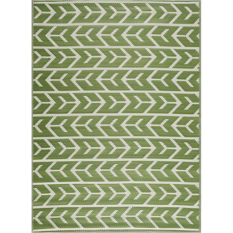Charleane Geometric Indoor / Outdoor Rug, Rectangle 5' x 7'