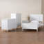 Ensemble de chambre à coucher 4 pièces avec bords festonnés Baxton Studio Roni-517804720
