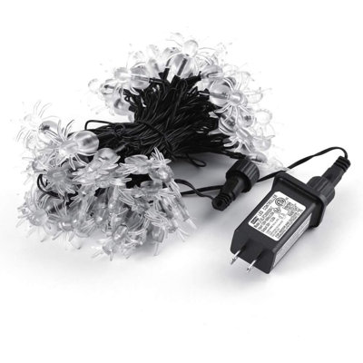 70 LED Spider String Lights - 22.6Ft Halloween String Lights, Waterproof Plug In Light For Outdoor, Indoor Decor - Halloween Lighting For Yard, Home, Halloween Party Decorations (Purple)