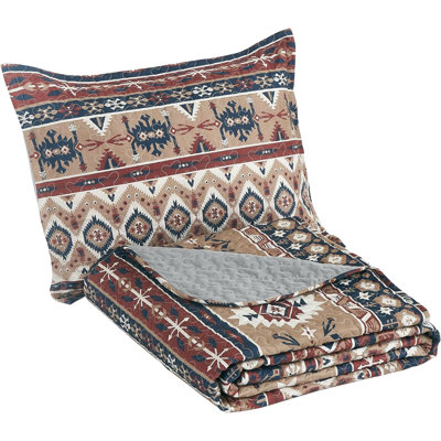 Flint 3-Piece Lightweight Southwestern Rustic Quilt Set