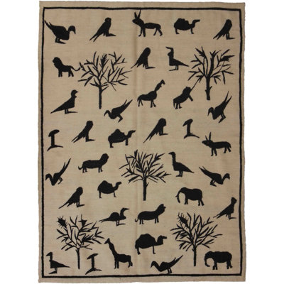 Harveysburg Wool Hand Woven 129cm X 173cm Area Rug