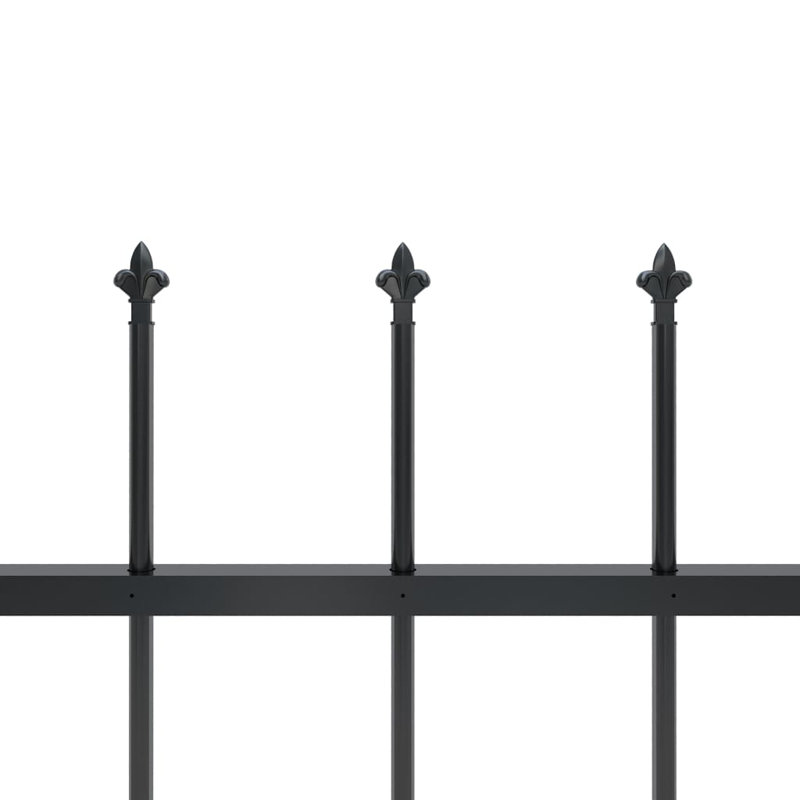 Clôture en métal noir Kimmswick, H 4 pi x l 39 pi