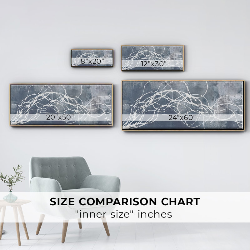 Organic Lining  II - Framed Canvas, 20" H x 50" W