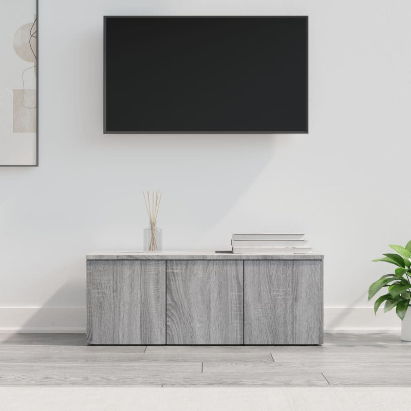Andj TV Cabinet 80 x 34 x 30 cm Engineered Wood, Sonoma Grey