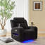 Fauteuil inclinable électrique en velours côtelé avec porte-gobelets Sizemore-121727101