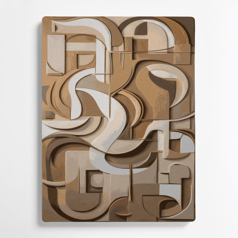 Abstract Figurative 20 Brown Metal Wall Art, 12" H x 18" W