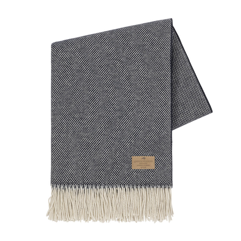 Juno Cashmere/Lambswool Throw, Navy