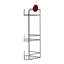 Stick 'N' Lock Three Tier Corner Shower Caddy, Matt Black