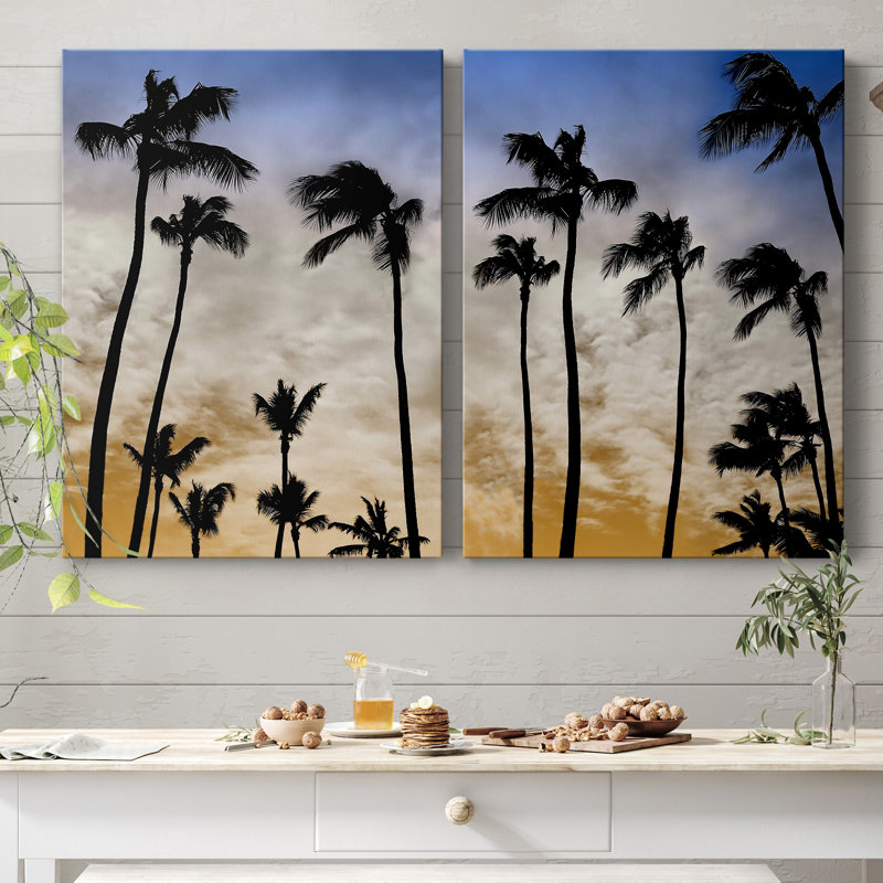 «Evenings Edge I», ensemble de 2 reproductions d'art, Pas de tapis, H 12 po x l 16 po x P 1 po, Toile tendue