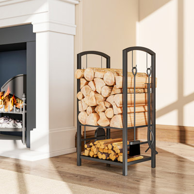 Troutt 4 Piece Steel Fireplace Tool Set