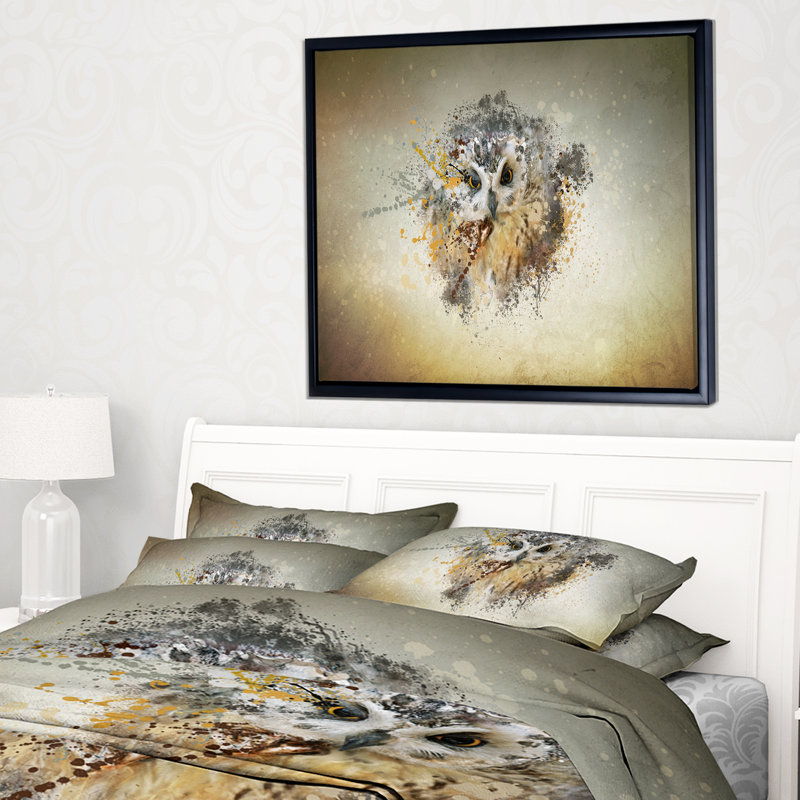 Large Owl - reproduction sur toile, H 12 po x l 20 po x P 1 po
