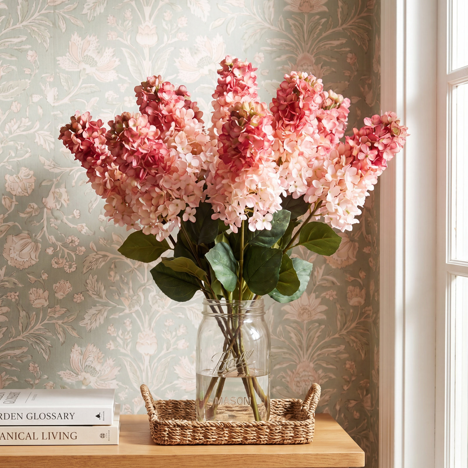 Hydrangea Floral Stems, Salmon