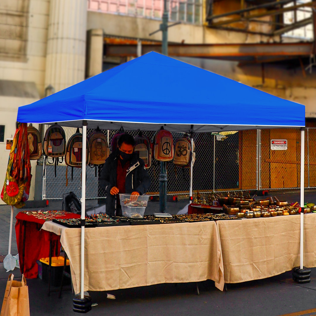 10 Ft. W x 10 Ft. D Steel Pop-Up Canopy Tent COOS BAY Roof 