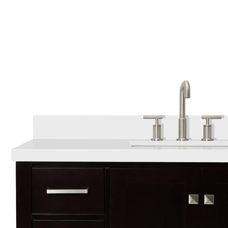 Ensemble de meuble-lavabo simple 48 po Cambridge, Espresso, Rectangular