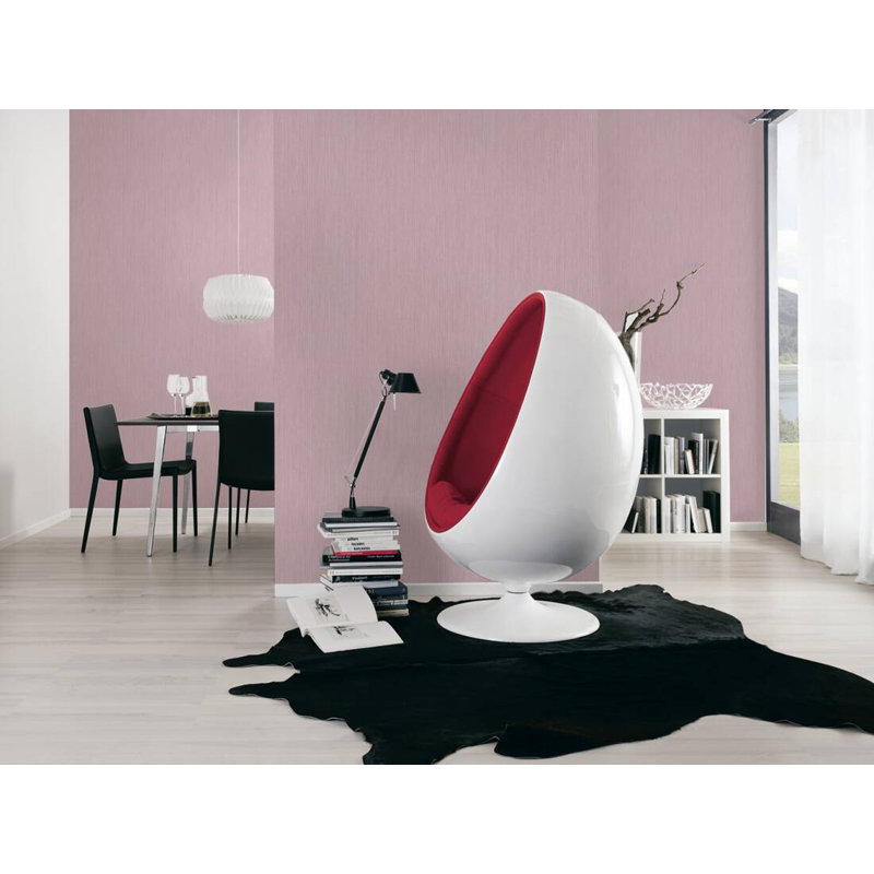Papier peint texturé non tissé, Rose rose