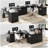60‘’ L Shaped Desk with Wooden Drawers-338248567-338248566
