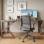 Bureau d'écriture en bois massif de couleur noyer clair