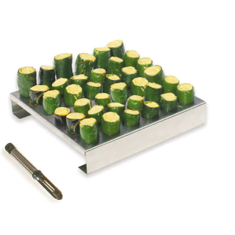 King Kooker Stainless Steel 36-Hole Jalapeño Rack with Corer