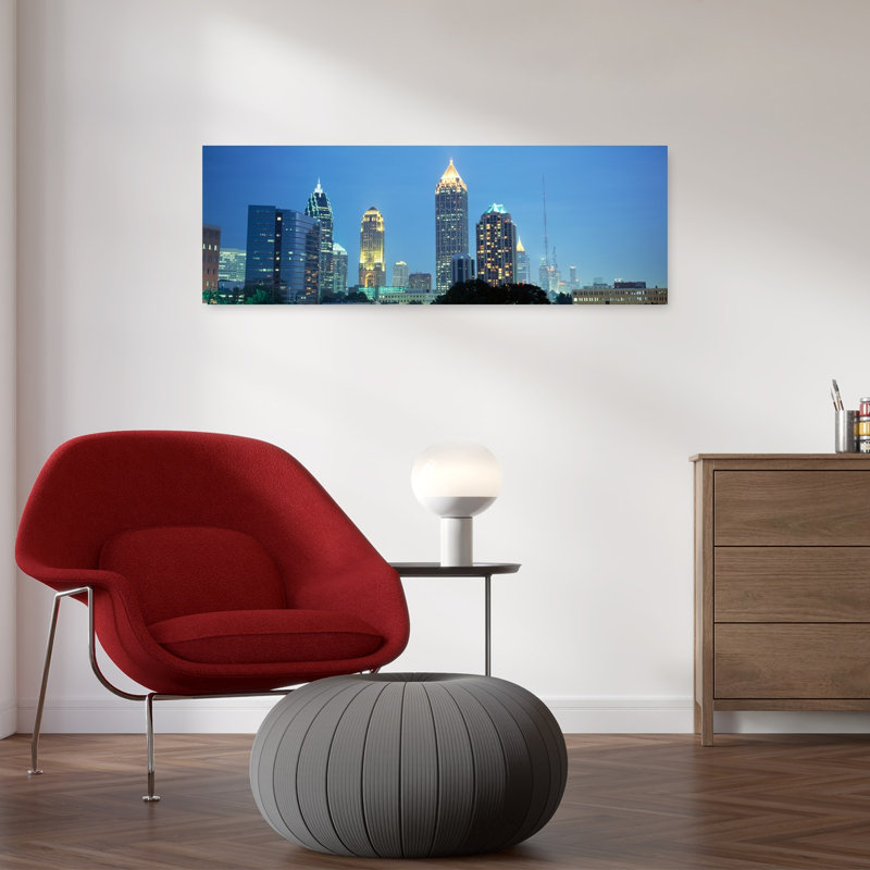 «Skyline», Atlanta, Ga, États-Unis, architecture contemporaine abstraite, art mural, H 12 po x l 36 po
