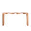 Console moderne, table d'entrée de 62 po avec plateau à chevrons et canapé en bois manufacturé