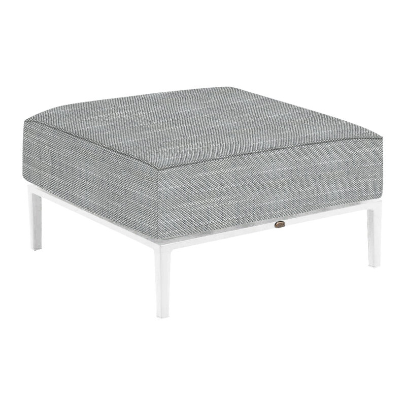 Repose-pieds Havana, InsideOut® Rollo ‑ lin argent, Chalk/Natural Cane, Welt/Standard fill