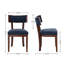 Ensemble de 2 chaises de salle à manger rembourrées rustiques avec cadres en bois massif-931295394-930793356