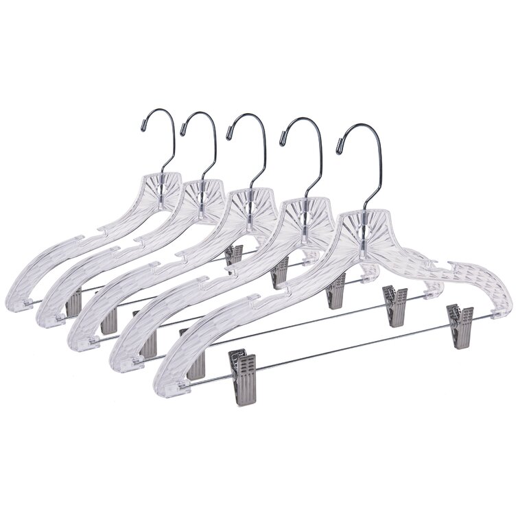 Clear Plastic Suit Hanger w/Clips