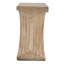Table d'appoint arquée Modern Sculptural avec finition faux travertin