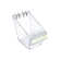Mini Clear Plastic Molded Bucket, Storage Container Bin for Pegboard, Slatwall, or Counter with Label Holder on Front and 2 Metal U-Hooks, Size: 4" W x 6.875" D x 5.87"H ,4-Pack