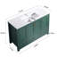Meuble-lavabo 48 po avec lavabo en céramique - Rangement abondant 4 portes à fermeture en douceur et 2 tiroirs en bois massif pour une esthétique contemporaine et un design intérieur gracieux-89645591