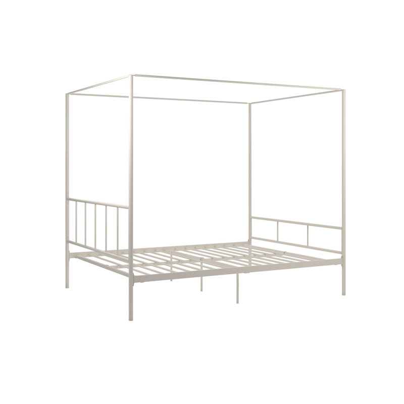 Lagano Metal Bed, Kingsize (5'), White