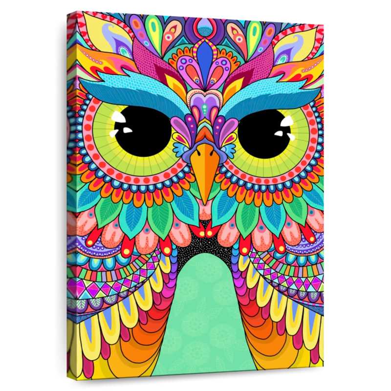 Brampt Rainbow Hoot, 51" H x 34" W