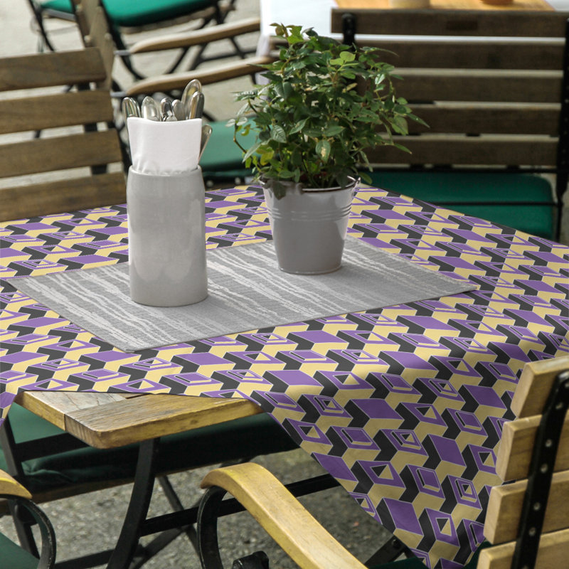 Nappe de gratte-ciels classiques, Mauve/jaune