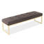 Banc d'appoint en velours Dahlia - Chocolat