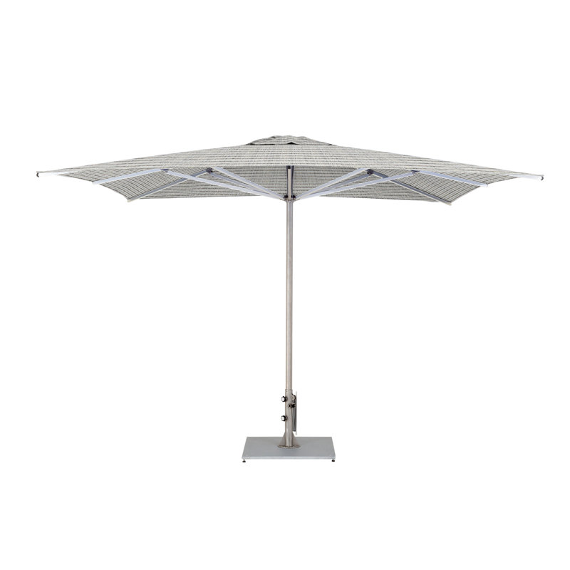 Storm 10' Square Umbrella, Double Stack Metal Plate, Mineral Blue