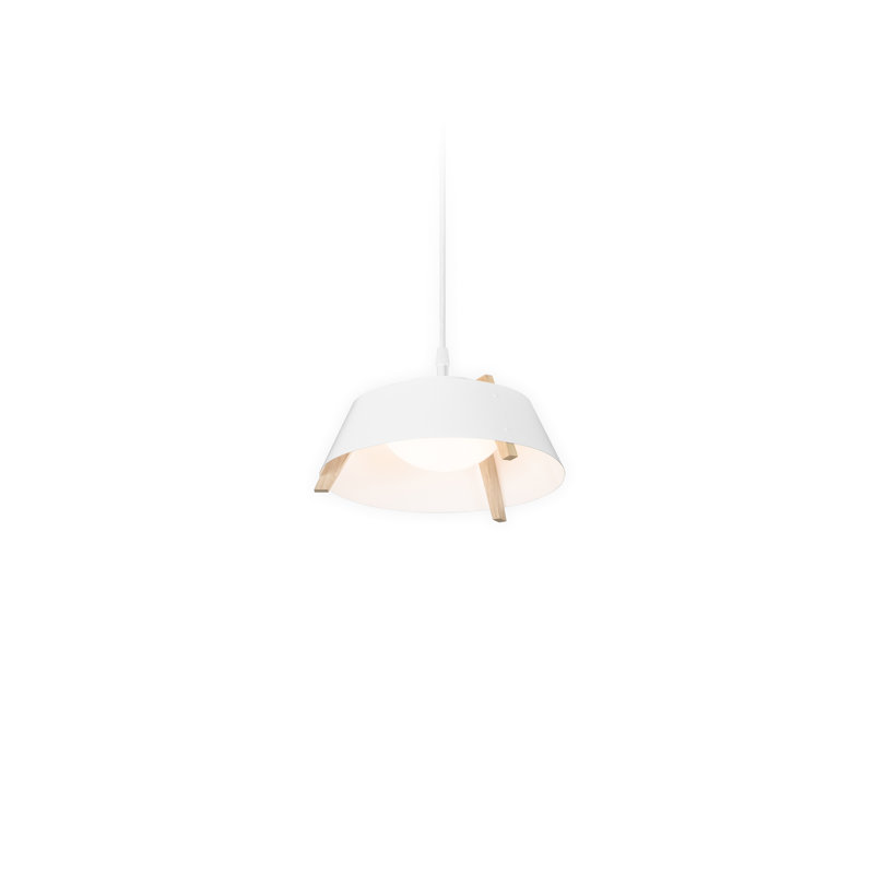 Casia 1 - Light LED Pendant, Gloss White, White Washed Oak, 2700