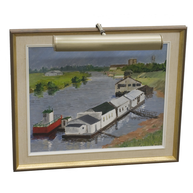 Applique murale à fixation murale 1 lumière Ola, Laiton antique, H 3,5 po x l 14 po x P 7 po