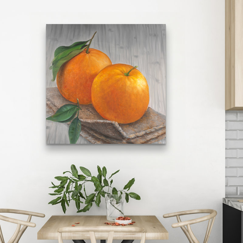 Two oranges - 32"x32" art on canvas