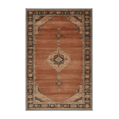 Machine Washable Overdyed Brown Area Rug