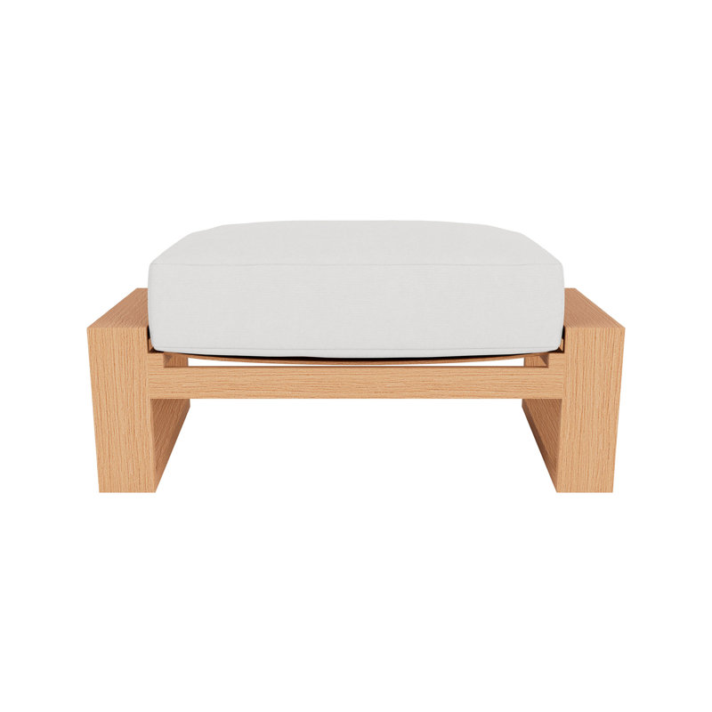 Pursuit Outdoor Ottoman, Canvas Natural
