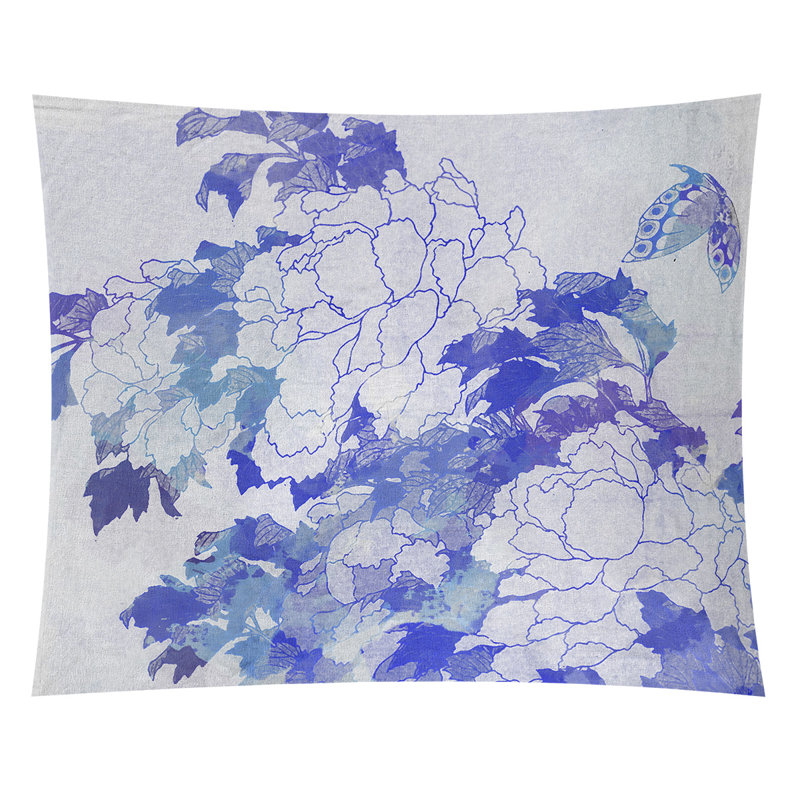 Tapisserie « Mt. Fuji through the Cherry Blossoms », Intérieur, H 27,5 po x l 37,5 po