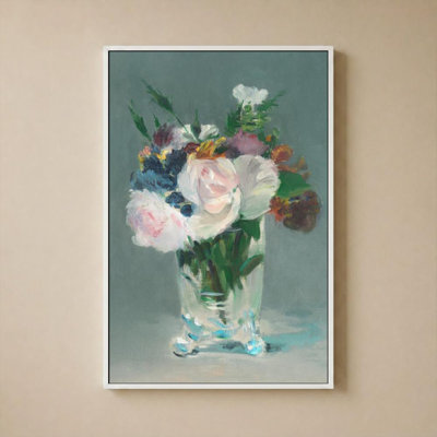 Fleurs dans un vase en cristal par CAD Designs - Graphisme sur toile