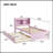 Twin Bed With Trundle,Bookcase,Pink