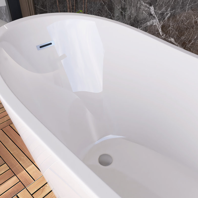Baignoire de trempage autoportante en acrylique 67 po